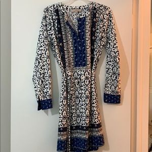 Long sleeve printed shift dress from loft